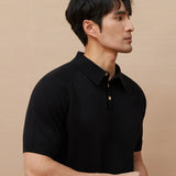 Fletcher | Men's Knitted Polo Shirt with Button Down Design
