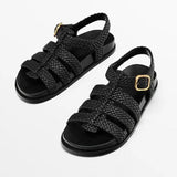 Valentina | Women's Sandals with Handwoven Straps and Buckle