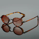 Valencia | Icon Sunglasses with Oval Frame Gold Detailing