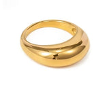 Aurore | Women Ring with Dome Design and Gold Finish