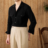 Grayson | Men's Cotton Seersucker Cuban Collar Shirt