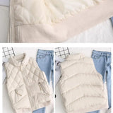 Delphine | Women's Diamond Quilted Jacket with Stand Collar and Zip Closure