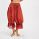 Eve | Women's Wide Leg Cotton Pants with Lace Cuffs