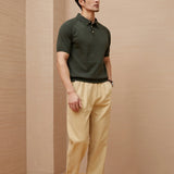 Fletcher | Men's Knitted Polo Shirt with Button Down Design