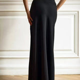 Seraphine | Women's Satin Maxi Skirt with Fishtail Hem
