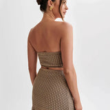 Savannah | Women's Knit Set with Bandeau Shorts