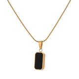 Mavine | Women Necklace with Dual Enamel and Gold Chain