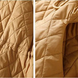 Maren | Women's Diamond Quilted Long Coat with Drawstring Waist