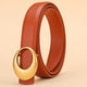 Rowan | Women Belt with Leather Strap and Crescent Buckle