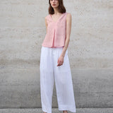 Mara | Women Top With Linen Reversible Neck