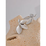 Marais | Women Earrings with Leaf Design and Gold Plating