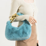 Ophelia | Women Bag with Faux Fur and Chain