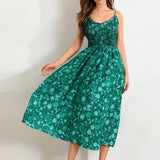 Marlowe | Women's Floral Maxi Dress with Ruched Bodice and Spaghetti Straps