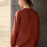Nova | Women Shirt With Ramie Blend V Neck