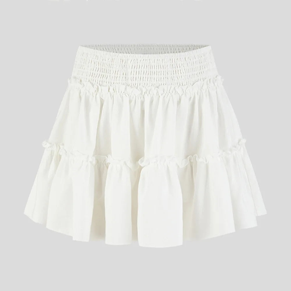 Viora | Women's Skirt with Stretch Waist and Ruffle Layers