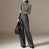 Firenze | Women's Wide Leg Trousers with Elastic Waist
