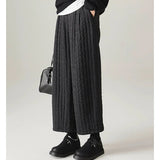 Daria | Women's Quilted Wide Leg Pants with High Waist