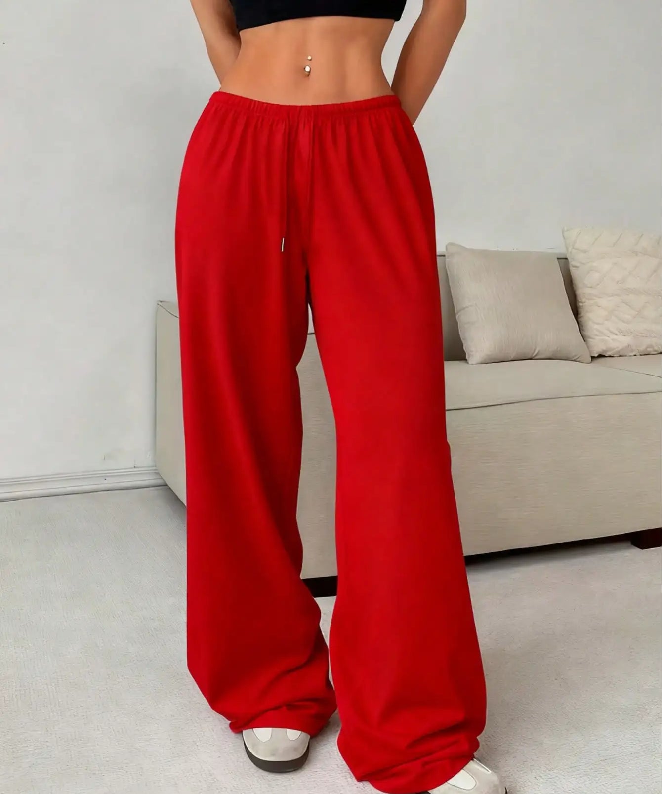 Clarissa | Women's Pants with Drawstring Waistband and Wide Legs