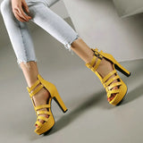 Lacey | Women Platform Heels with Straps and Buckles