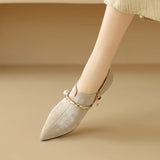 Ellen | Women Mid-Heels with Pointed Toe and Metallic-Accents