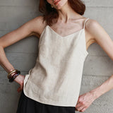 Nora | Women’s Linen V-Neck Camisole Top