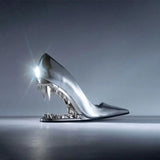 Annalise | Women's Panther Teeth Pumps with Metallic Finish