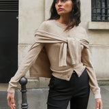 Camille | Women Cardigan With Knit Round Neck