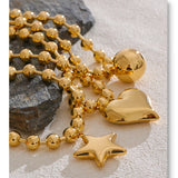 Liré | Women Necklace with Star Pendant and Gold Beads