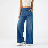 Daphne | Women's Stretch Denim Pants with Elastic Waistband