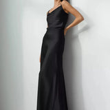 Seraphine | Women's Satin Maxi Skirt with Fishtail Hem