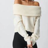 Clara | Women Top With Off Shoulder Knit