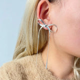 Isabelle | Women Earrings with Bow Design and Tassel