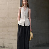Juniper | Women Top With Linen Halter Neck