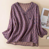 Kaien | Women Blouse with Linen and Wrap Style Relaxed Sleeve