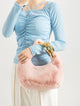 Ophelia | Women Bag with Faux Fur and Chain