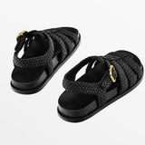 Valentina | Women's Sandals with Handwoven Straps and Buckle