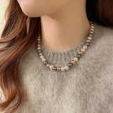 Paris | Women Necklace with Pearl Beads and Lightweight Design