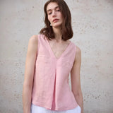 Mara | Women Top With Linen Reversible Neck