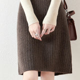 Camilla | Women's Skirt with Ribbed Texture and Midi Length