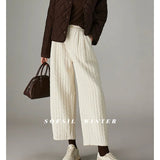Daria | Women's Quilted Wide Leg Pants with High Waist