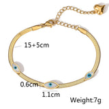 Ayvalık | Women Bracelet with Evil Eye and Stainless Steel