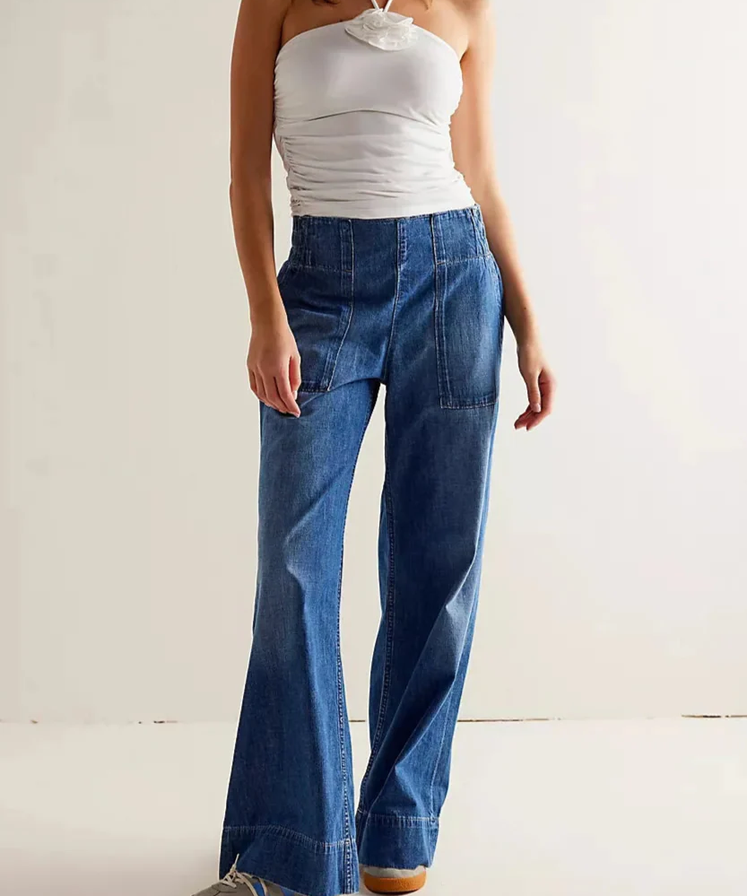 Audrey | Women's Loose Fit Wide Leg Jeans with High Waist