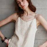 Nora | Women’s Linen V-Neck Camisole Top