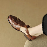 Lorelei | Women's Sandals with Handwoven Cutouts and Buckle