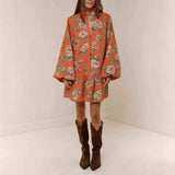 Lila | Women Dress With Cotton Blend Floral Print