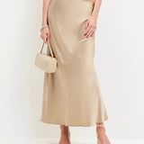 Sienna | Women's Skirt with Satin Fabric and Standard Fit