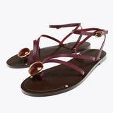 Danica | Women's Sandals with Rhinestones and Ankle Strap