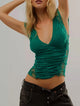 Verde | Women Top With Ruched Mesh Fabric