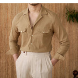 Grayson | Men's Cotton Seersucker Cuban Collar Shirt