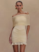 Talia | Women's Ruched Lace Mini Dress with Slim Sheath Fit